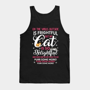 Merry Catmas. Cats Christmas Gift. Tank Top